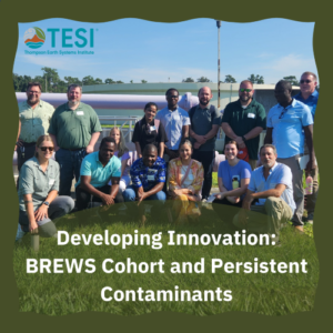 Water Institute Water Scholars BREWS cohort at a water treatment plant.