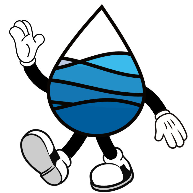 Water Institute droplet pointing to the right.